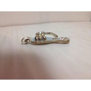 Blue enameled gems sandal flip flop charm